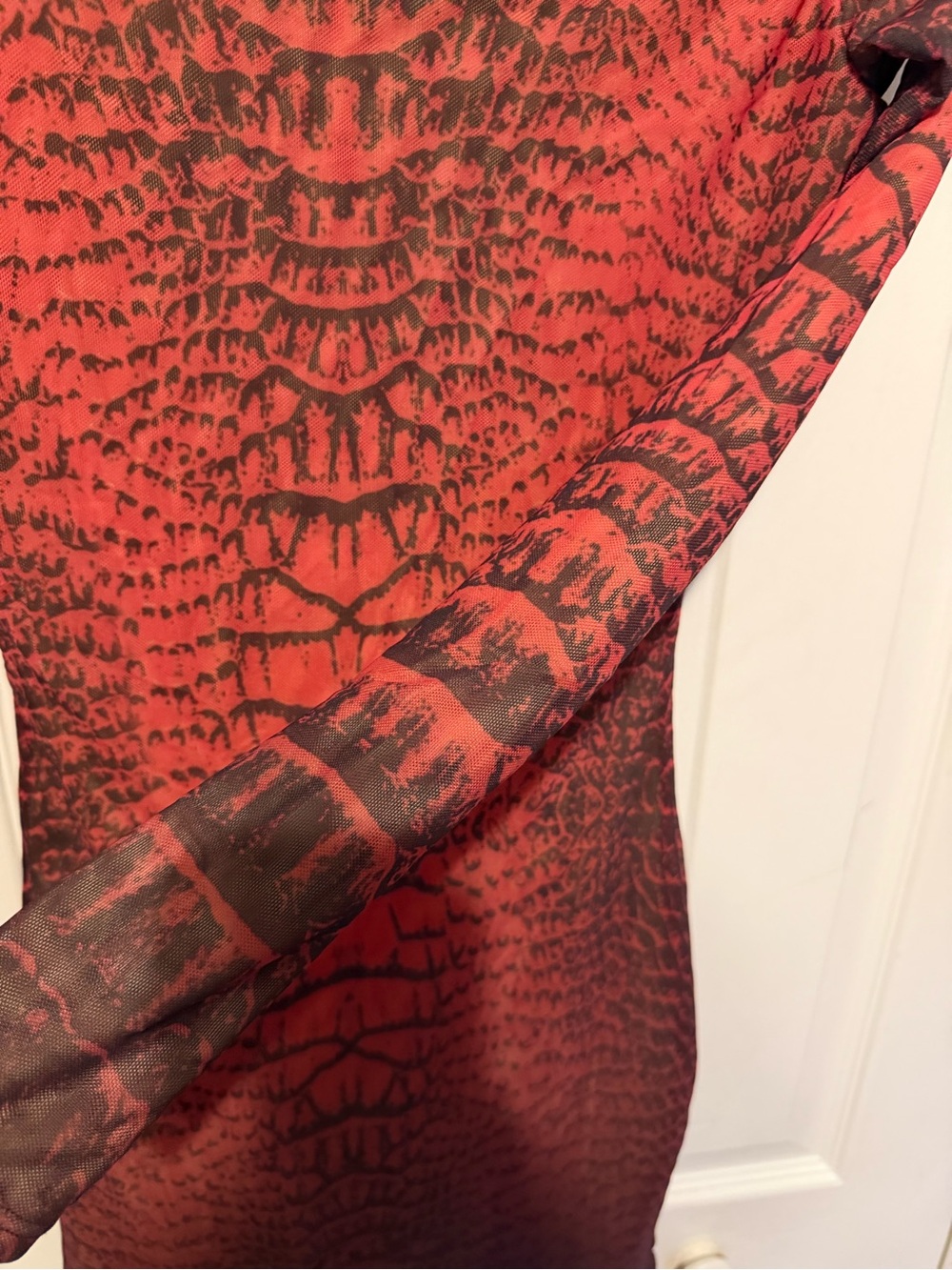 Ramona LaRue by Arianne Red & Black Snake-Print Dress - Picture 7 of 8